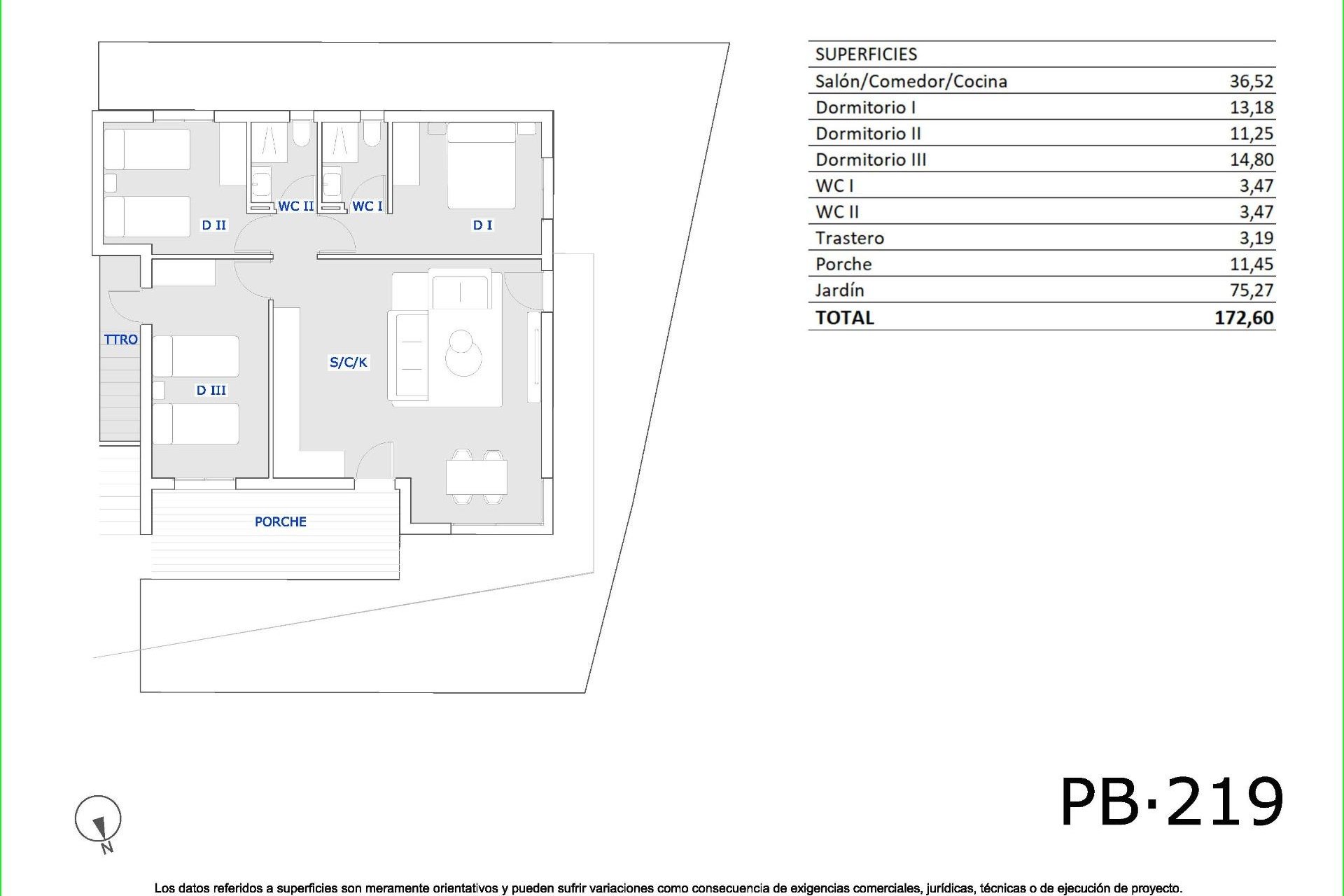 New Build - Bungalow -
San Miguel - Pueblo