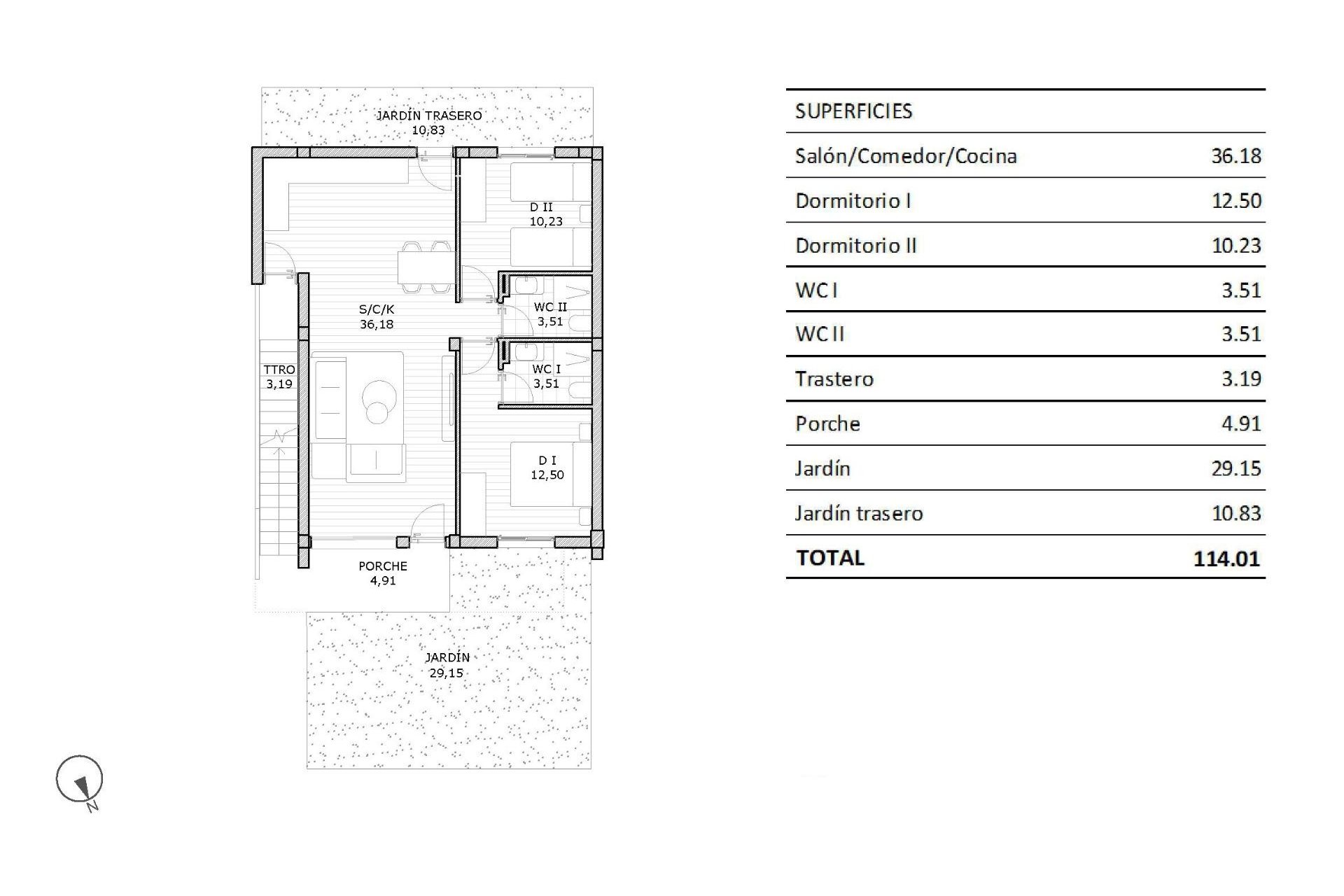 New Build - Bungalow -
San Miguel - Pueblo