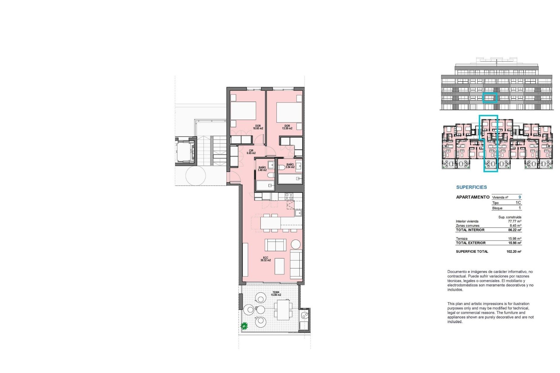 Nyproduktion - Apartment -
Torre - Pacheco - Santa Rosalía