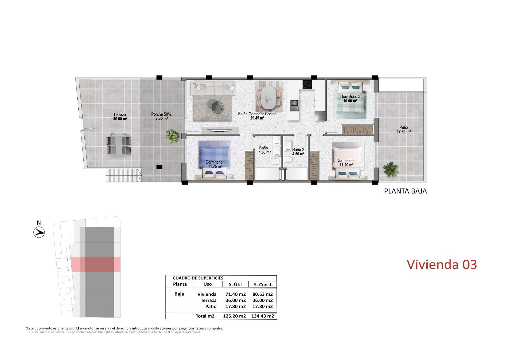 Nyproduktion - Bungalow -
Pilar de la Horadada - pueblo