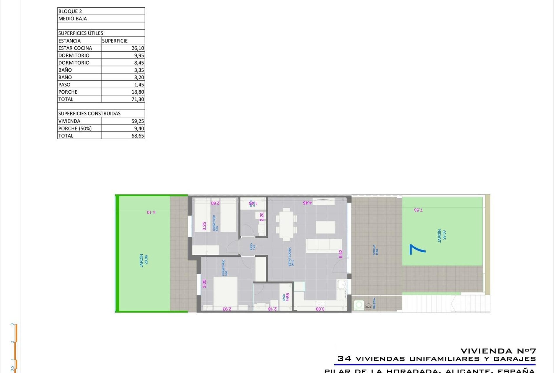 Nyproduktion - Bungalow -
Pilar de la Horadada - pueblo