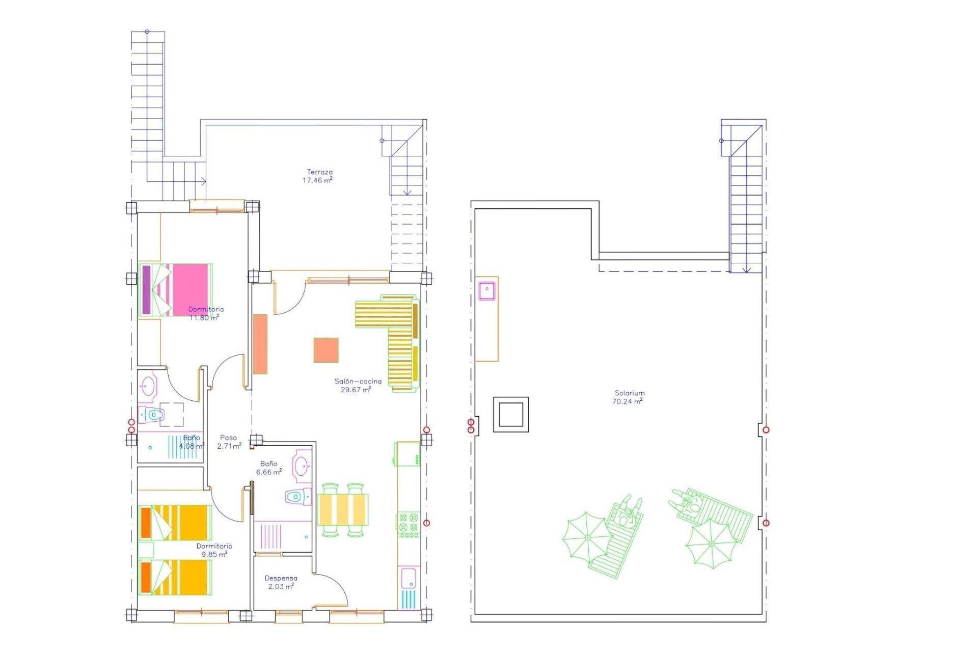 Nyproduktion - Bungalow -
San Javier - pueblo