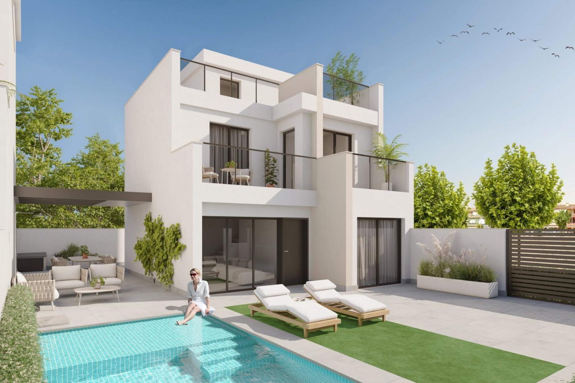 Nyproduktion - Villa -
Los Alcázares - Playa la Atascadera