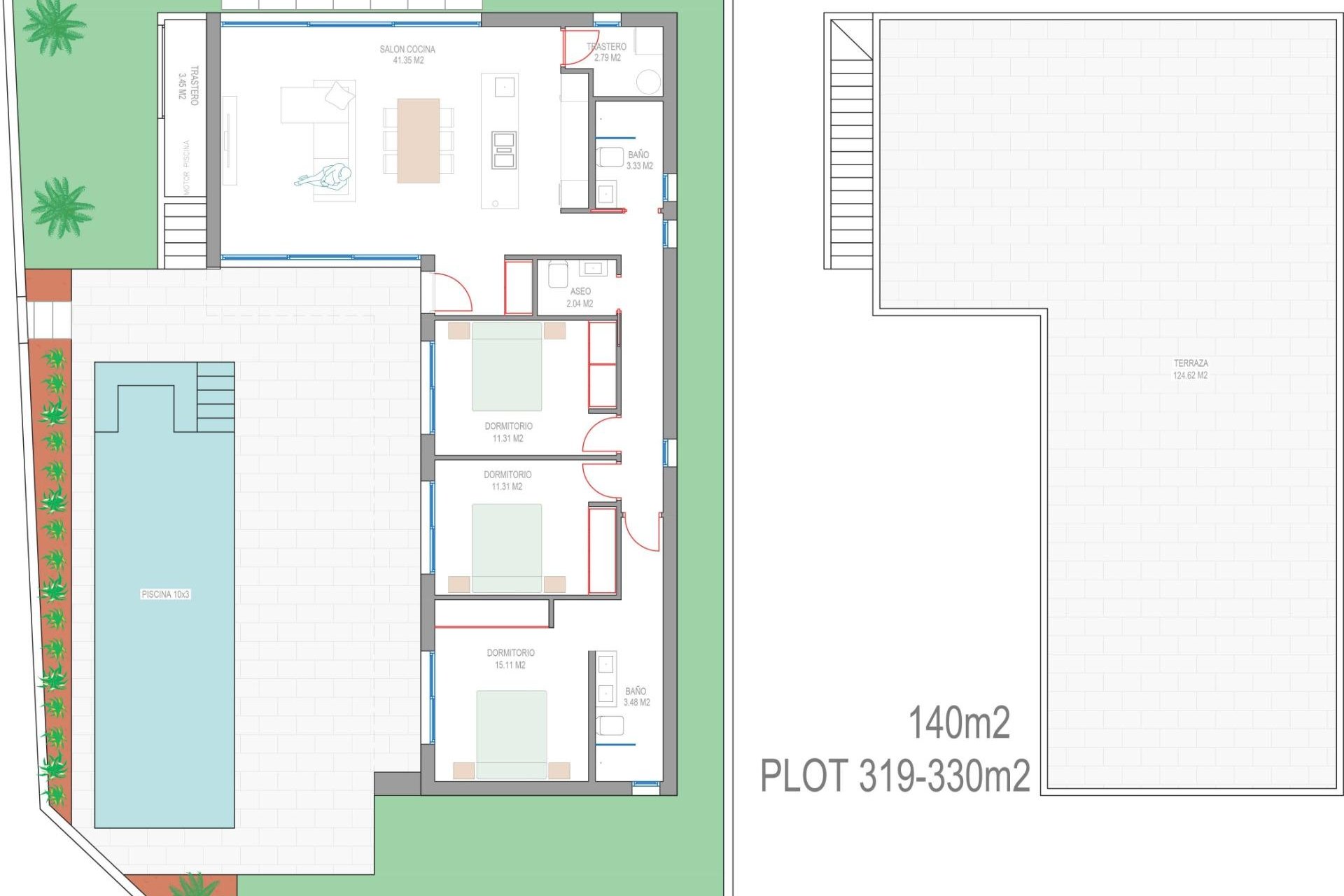 Nyproduktion - Villa -
San Javier - Parque del doce