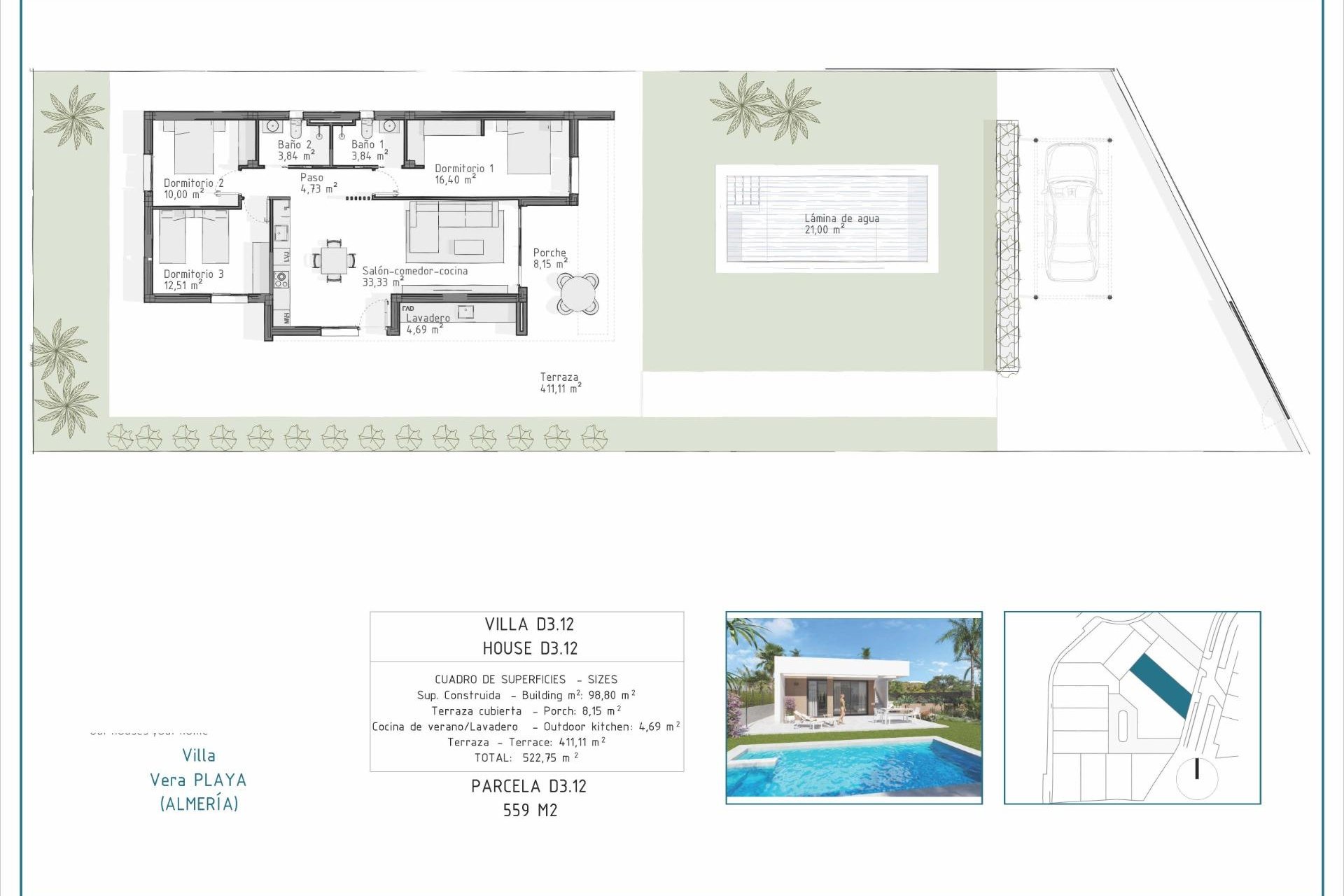 Nyproduktion - Villa -
Vera - Pueblo Salinas