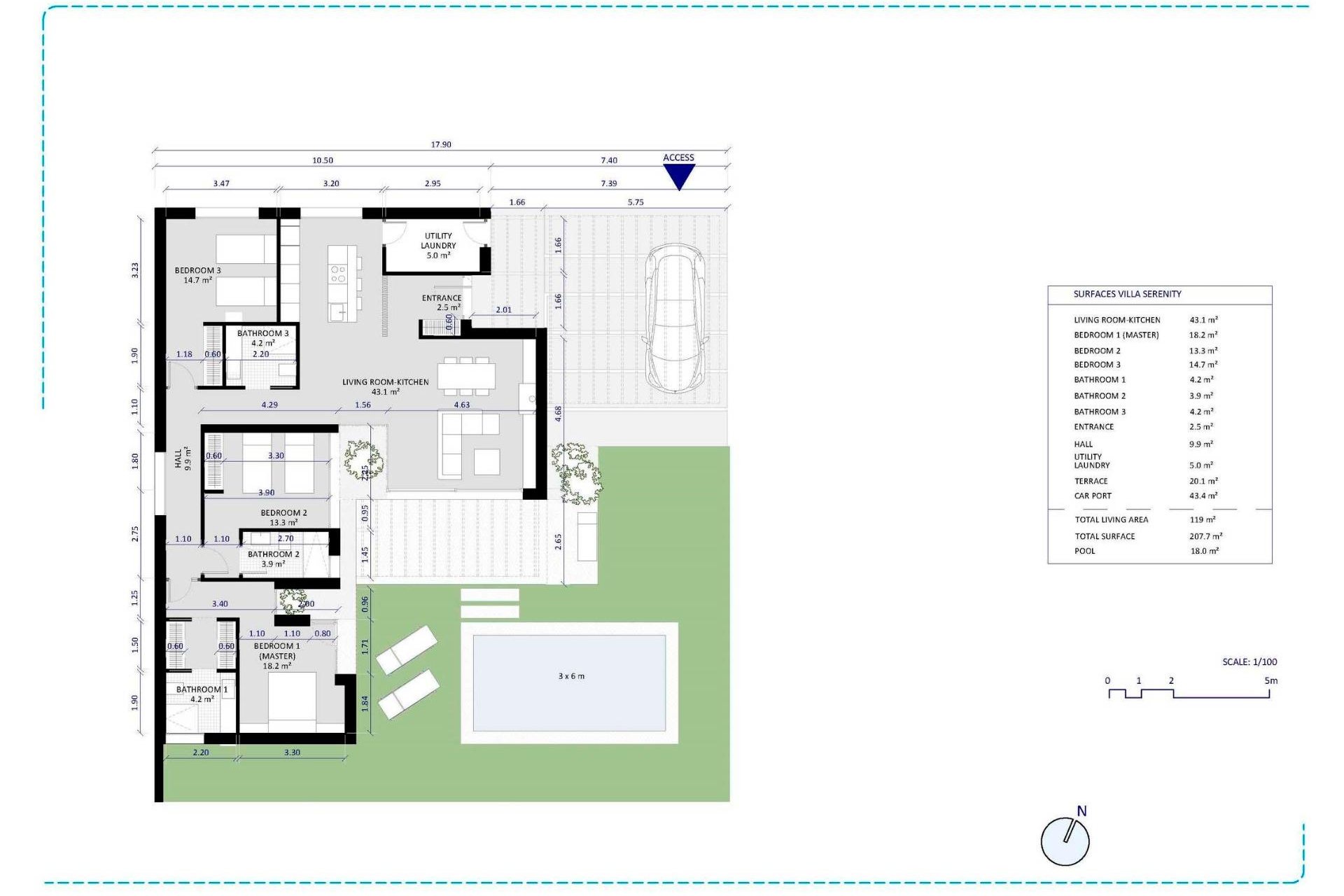 Obra nueva - Villa -
Banos y Mendigo - Altaona Golf