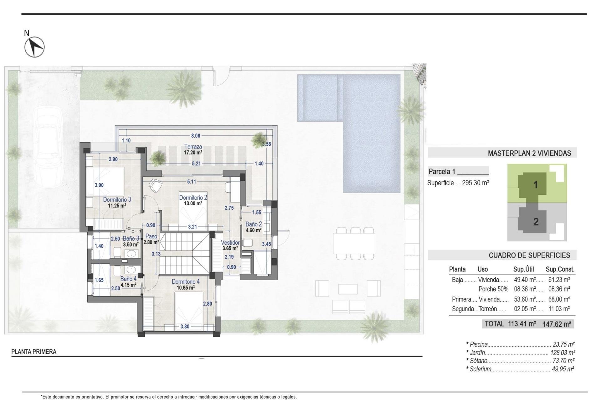 Obra nueva - Villa -
Torre - Pacheco - Santa Rosalía