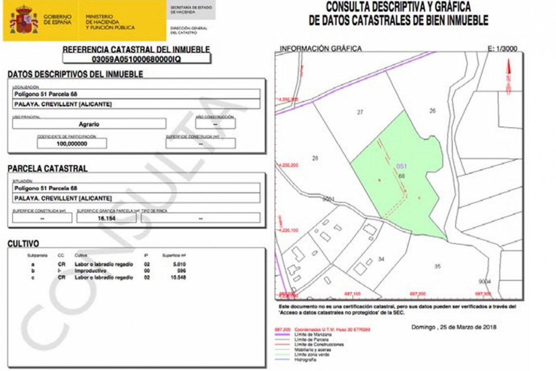 Resale - Land -
Crevillente